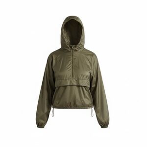 OFFLINE by Aerie Womens Olive Green Half Zip Hooded Windbreaker Jacket XS TP